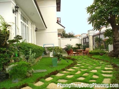 thiết kế sân vườn biệt thự đẹp Phong thủy khu vườn để mang lại vận khí tốt