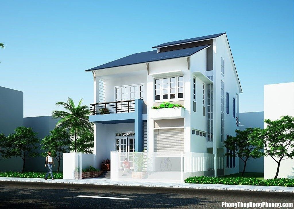 phoi mau son mat tien dep 1024x730 Chọn mặt tiền và mặt hậu cho nhà ở chuẩn phong thủy